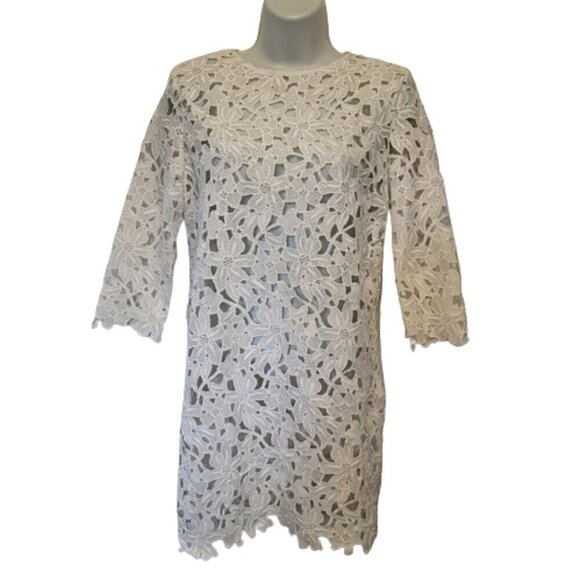 Keepsake The Label White Floral Embroidered Lace Dress - Picture 2 of 10